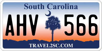 SC license plate AHV566