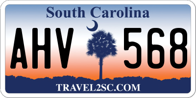 SC license plate AHV568