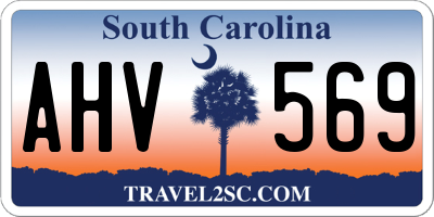 SC license plate AHV569