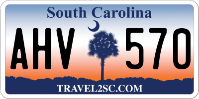 SC license plate AHV570