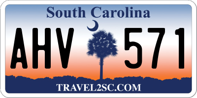 SC license plate AHV571
