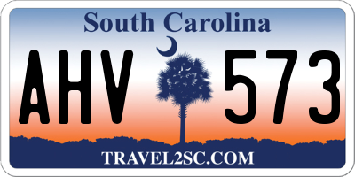 SC license plate AHV573