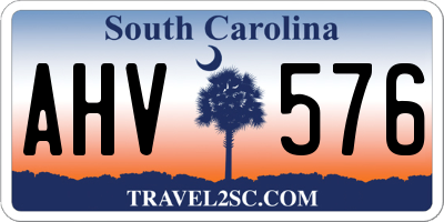 SC license plate AHV576