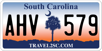 SC license plate AHV579