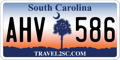 SC license plate AHV586