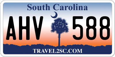 SC license plate AHV588