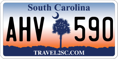 SC license plate AHV590