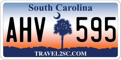 SC license plate AHV595