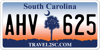 SC license plate AHV625