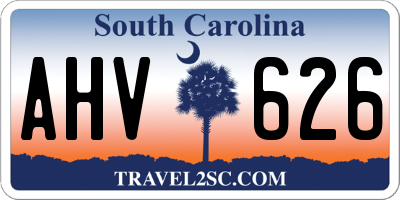 SC license plate AHV626