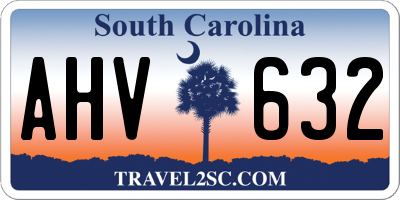 SC license plate AHV632