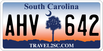 SC license plate AHV642