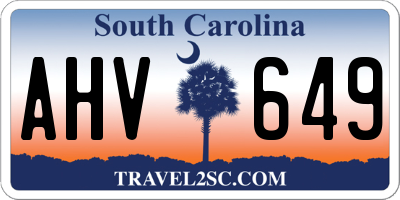 SC license plate AHV649