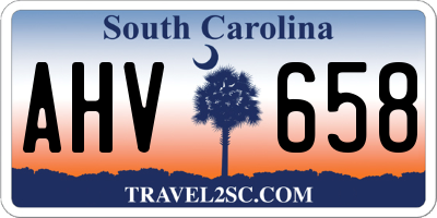 SC license plate AHV658