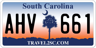 SC license plate AHV661