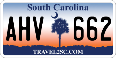 SC license plate AHV662