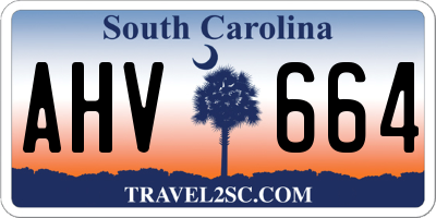 SC license plate AHV664