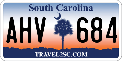 SC license plate AHV684