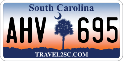 SC license plate AHV695
