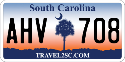 SC license plate AHV708