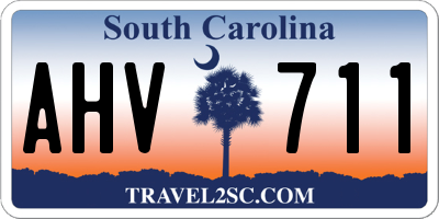 SC license plate AHV711