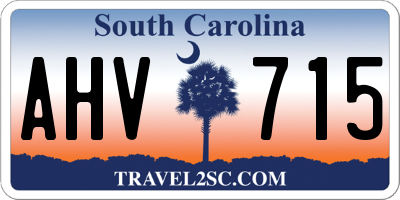 SC license plate AHV715