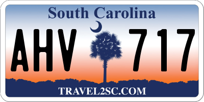 SC license plate AHV717