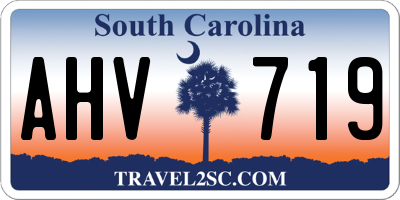 SC license plate AHV719