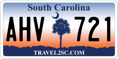 SC license plate AHV721