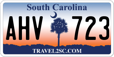 SC license plate AHV723