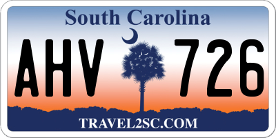 SC license plate AHV726
