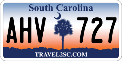 SC license plate AHV727