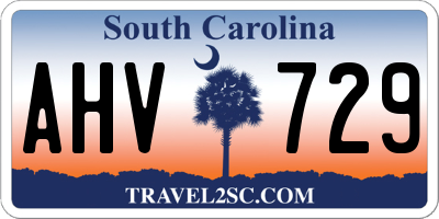 SC license plate AHV729
