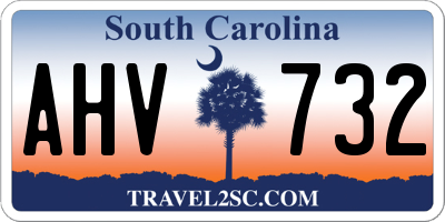 SC license plate AHV732