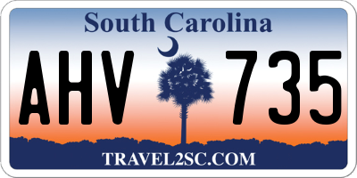 SC license plate AHV735