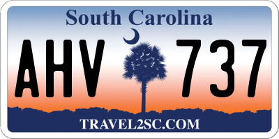 SC license plate AHV737