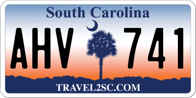 SC license plate AHV741