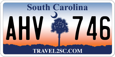 SC license plate AHV746
