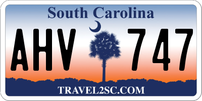 SC license plate AHV747