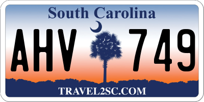 SC license plate AHV749