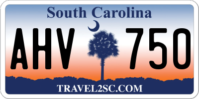 SC license plate AHV750