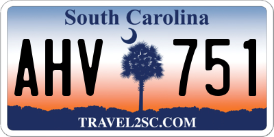SC license plate AHV751