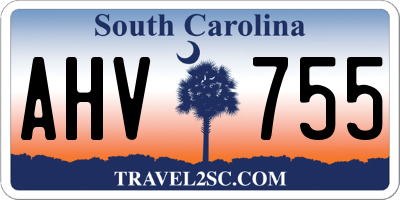 SC license plate AHV755