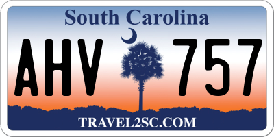 SC license plate AHV757
