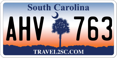 SC license plate AHV763