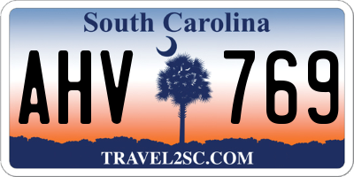 SC license plate AHV769