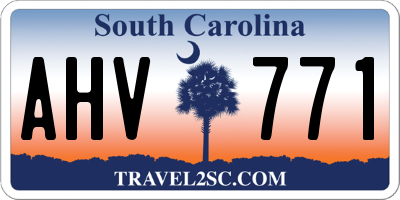 SC license plate AHV771