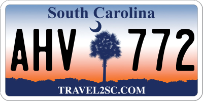 SC license plate AHV772