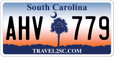 SC license plate AHV779