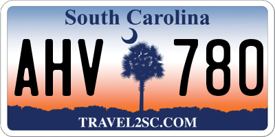 SC license plate AHV780